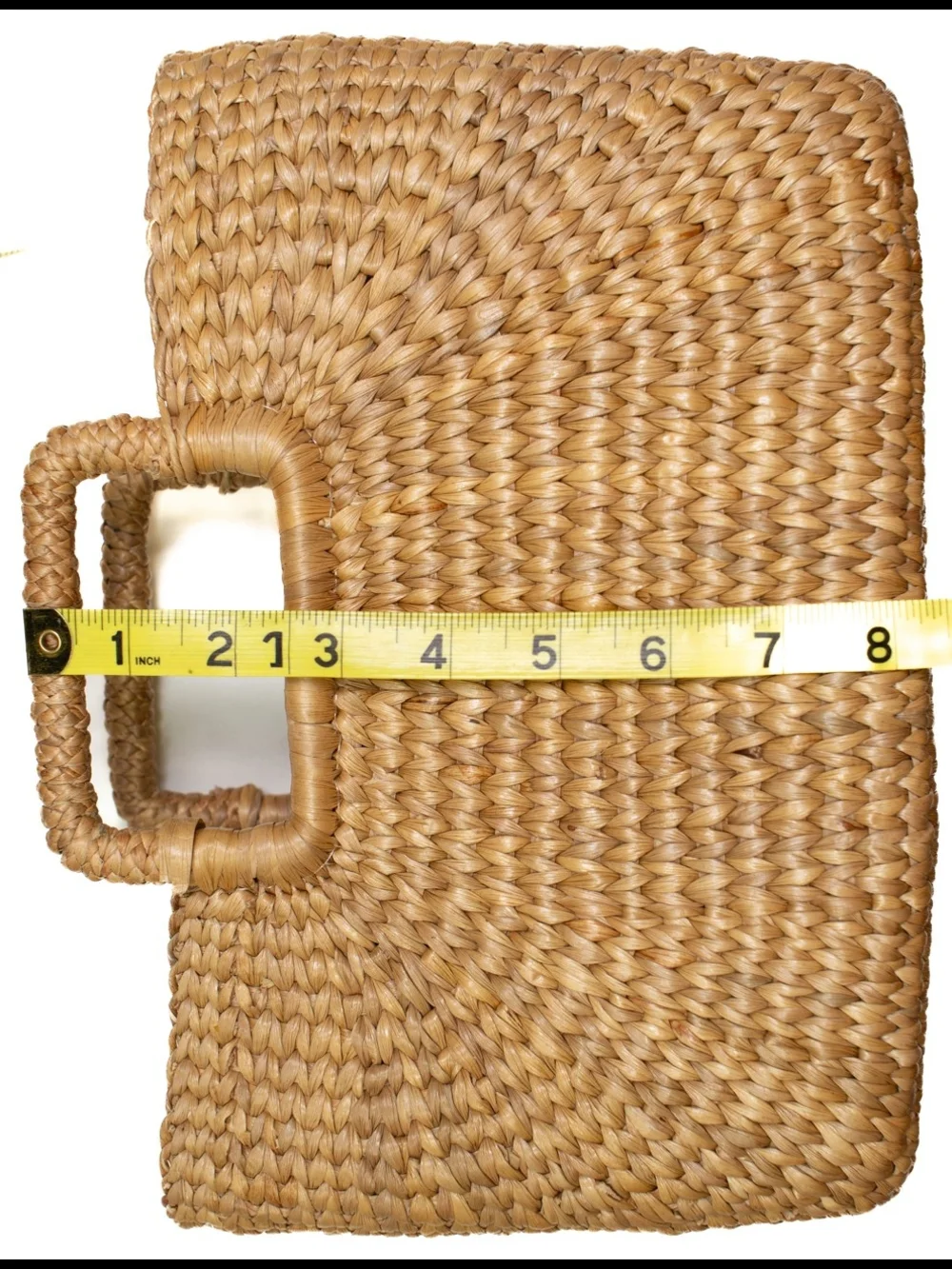 Hat Attack Tan Woven Tote with Interior Zip Pocket. Will Ship In Two Days - Picture 5 of 7